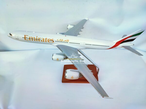 Model of Airbus A340-500 Emirates Airlines with detailed craftsmanship.